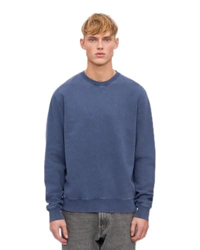 Image of Colorful Standard Mens Classic Organic Crew Neck Sweatshirt - Neptune Blue