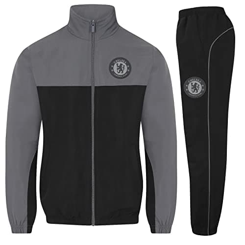 Image of Chelsea Official Football Gift Boys Tracksuit Set Grey 2-3 Years