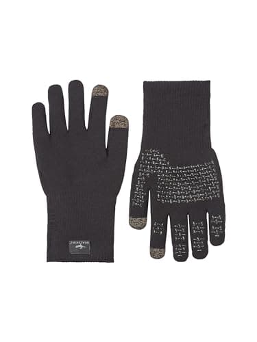 Image of SEALSKINZ | Anmer | Touchscreen Waterproof All Weather Ultra Grip Merino Lined Glove | Outdoor & Urban Activities | M - Black