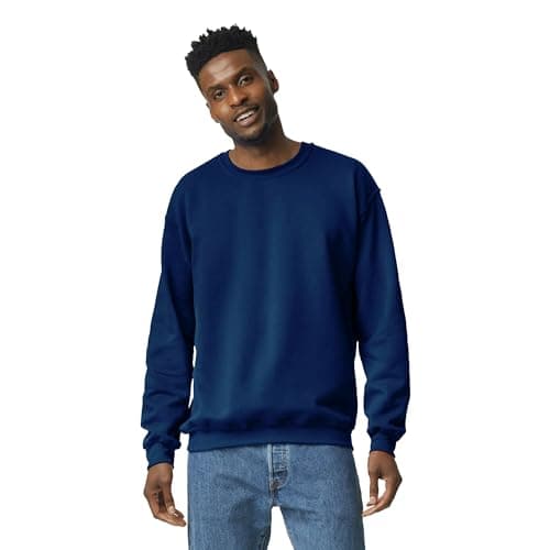 Image of Gildan Men's Heavyweight Waistband Sweatshirt, Navy, 5XL