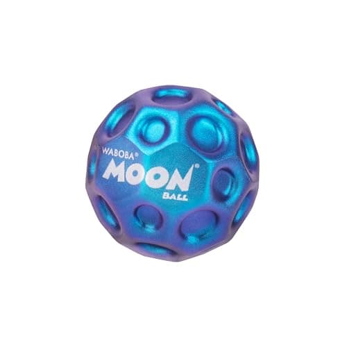 Image of Waboba Metallic Moon Ball – Hyper Bouncy Ball with Iridescent Color-Changing Finish – Super High Bounce Outdoor & Indoor Toy for Kids, Teens & Adults – 63 mm - BLUE