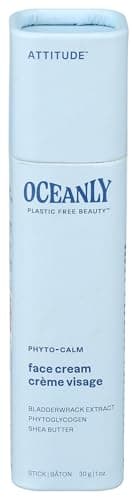 Image of ATTITUDE Oceanly Face Cream Stick, EWG Verified, Plastic-free, Plant and Mineral-Based Ingredients, Vegan Skin Care Products, PHYTO CALM, Unscented, 30 grams