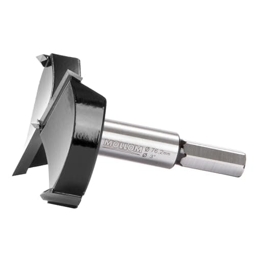 Image of MOLLOM 3" (76.2mm) Forstner Drill Bit for Precise Woodworking with Durable YG8 Carbide Thickness of 2.0mm,This Hinge Cutter Tool is Ideal for Hard Wood, Plastic, Plywood
