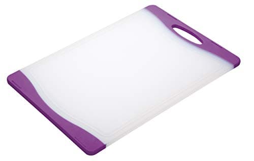 Image of KitchenCraft CWBOARD350PUR Colourworks Polyethylene Reversible Cutting Board, 36.5 x 25 cm - Purple