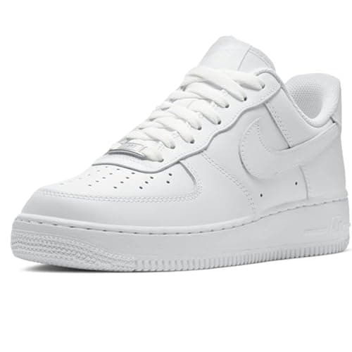 Image of NIKE Women's Wmns Air Force 1 '07 Basketball Shoes, White/White/White/White, 6 UK