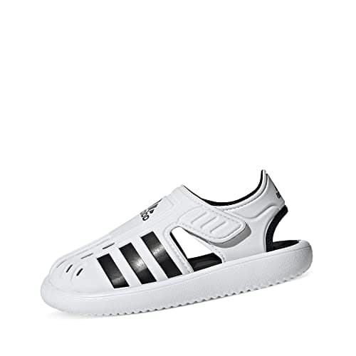 Image of adidas Unisex Kids Summer Closed Toe Water Sandals, Cloud White/Core Black/Cloud White, 2 UK