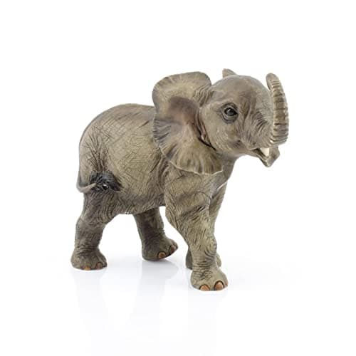 Image of lesser and pavey Figure | Standing Elephant Calf | 1 Piece - 8x14x12 cm, Multicolord