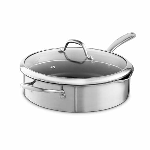 Image of Good Food in Partnership with Tower Tri-Ply 28cm Multi-Pan with Tempered Glass Lid, Pouring Lips, 10x Stronger Superior Ceramic Coating, Induction Compatible, Stainless Steel