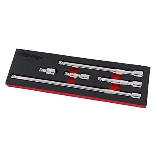 Image of Neilsen CT1237-5pc 1/2in Dr Extension Bar Set with Wobble End | Chrome Vanadium | Sizes 50mm, 75mm, 125mm, 250mm, 375mm | Ideal for Automotive and Workshop Use