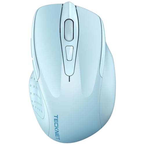 Image of TECKNET Bluetooth Mouse, 4800DPI Wireless Mouse Computer Silent Click USB Mice Bluetooth 3.0/5.0 and 2.4GHz Connectivity Mouse with 6 Adjustable DPI, 30 Months Battery Life Cordless Mouse for Laptop