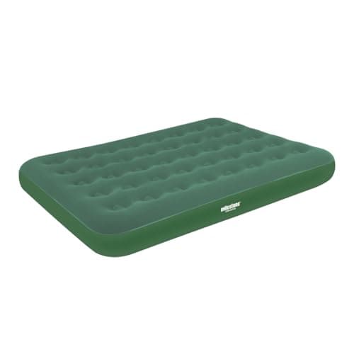 Image of Milestone Camping 88139 Double Airbed/Easy Inflate & Deflate Flocked Design/Camping, Festivals, Sleepovers & Family Gatherings