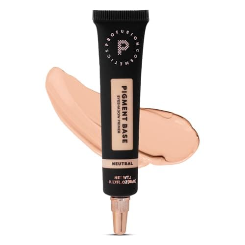 Image of Profusion Cosmetics Pigment Base Eyeshadow Primer, Achieve Vibrant Looks with Pigment Boosting Primer and Lock in Color with Blendable Formula, Get Bold Colors and Glittery Shimmers, Neutral