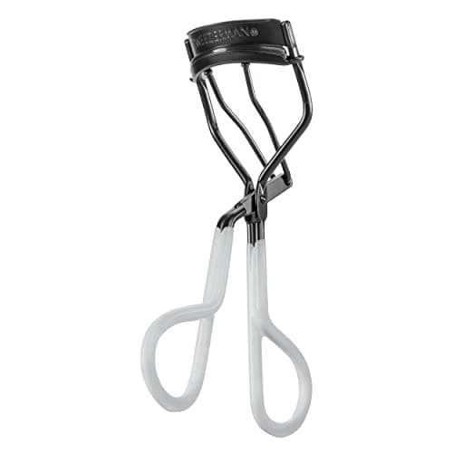 Image of Tweezerman Onyx Great Grip Eyelash Curler for Long Lasting Lifted Lashes, Thick, Rounded Hypoallergenic Silicone Pads, 3 Replacement Pads Included (Pack of 1)