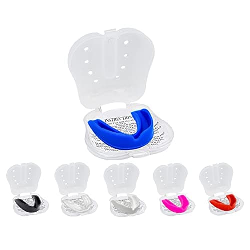 Image of Mouthguard Slim Fit, Junior Gum Shield with Case for Kids Youth for School Combat Sports MMA, Rugby, Judo, Karate, Hockey, Soccer, MMA Boxing, Martial Arts, Basketball (Blue, Junior(<11))