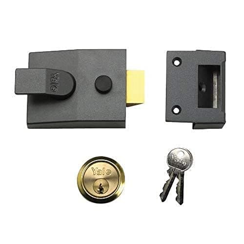 Image of YALE YAL85DMGPB P-85-DMG-PB-40-Deadlocking Nightlatch Finish, High Security with Automatic Deadlock, Dark Metallic Gray, 40