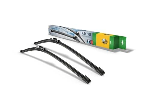 Image of HELLA 9XW 358 164-161 Easy Set OE Wiper Blade - SetOE7070 - Flat Wiper Blade - for Left-Hand Drive Vehicles - 700/700 mm - 28/28 Inch - Front - Quantity: 2