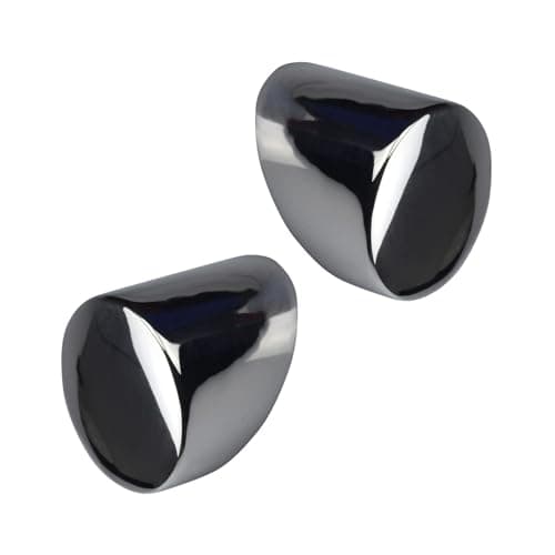 Image of Jackson Woodturners Forge Handrail End Caps – for 45mm Diameter Round Mopstick Handrails, Pair – Stair Handrail Fittings with Screws (Chrome)