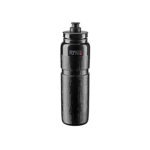 Image of ELITE Fly Tex Water Bottle Black – Insulated Cycling Bottle with Thermal Protection – Lightweight & BPA-Free – 950ml – For Road Bike, MTB & Gravel Cycling