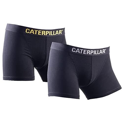 Image of CAT BOXER SHORTS Mens Cotton 2 Pack Underwear Black L