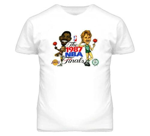 Image of uYTC81 JITENG Larry Bird Magic Johnson Retro T Shirt White XXL
