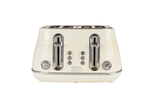 Image of Haden Devon Cream 4 Slice Toaster - 6 Browning Settings, 4 Slice Toaster with Wide Slots, Toaster 4 Slice with Defrost, Reheat And Cancel Settings