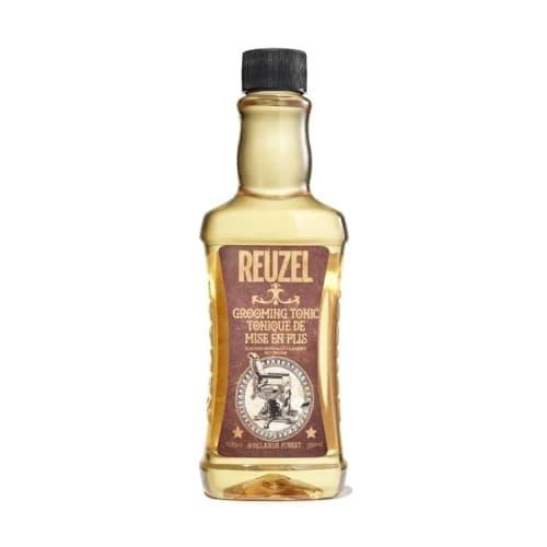 Image of Reuzel Grooming Tonic - Pro Oil Treatment for Men with Organic and Natural Ingredients - Pure, Vegan Serum That Gives Hair Essential Strength and Moisture - Apple Peppermint Fragrance - 11.83 oz