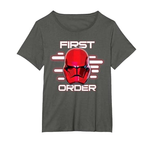 Image of Star Wars Rise of Skywalker First Order Sith Trooper T-Shirt, Women's Plus, Asphalt Grey, 4X