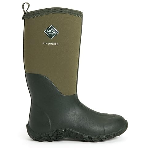 Image of Muck Boots Unisex Edgewater II Pull On Waterproof Wellington Boot, Dark Green, 10