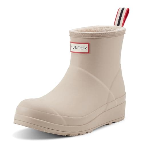 Image of Hunter Women's Play Insulated Short Rain Boots Ankle, Smoke Grey/Signature, 6 UK