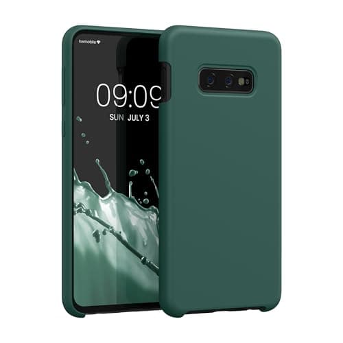 Image of kwmobile Case for Samsung Galaxy S10e Case - Soft Cover - Shockproof Silicone - Wireless Charging Forest Green