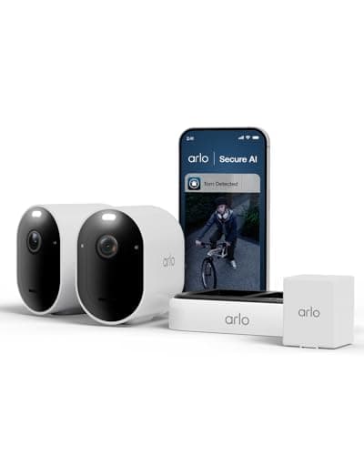 Image of Arlo Pro 6 Security Camera Outdoor Wireless, 2K Battery Outdoor Camera With Advanced Colour Night Vision, Siren & Dual-Band WiFi, Arlo Secure Trial Included, Dual Charger & Spare Battery, 2 cam kit