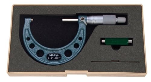 Image of Mitutoyo 103-217 Series-103 Outside Micrometre with Ratchet Stop, 2"-3" Range, 0.0001" Graduation