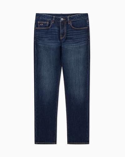 Image of Armani Exchange Men's Comfort Slim Fit Denim, Blue Denim, 34
