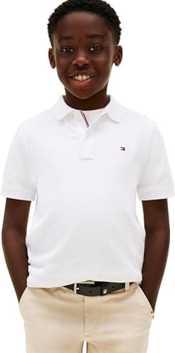 Image of Tommy Hilfiger Boy's Flag Polo S/S, White, 5 Years