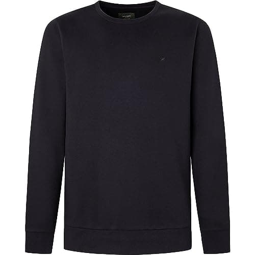 Image of Hackett London Men's DOUBLE KNIT CREW, Black (Black), XL