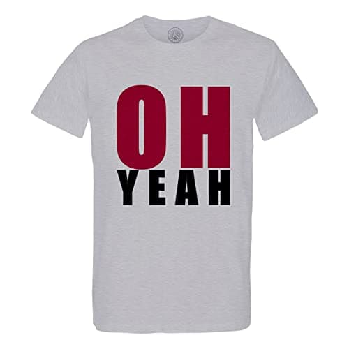 Image of Men's T-Shirt Crew Neck Organic Cotton Oh Yeah Grey