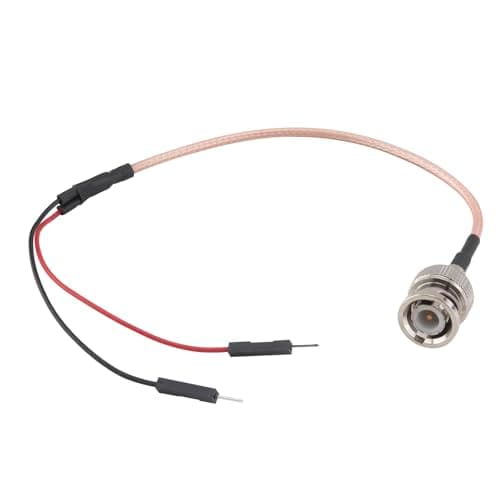 Image of YILIANDUO BNC Test Leads 50 ohm BNC Male to Dual 2Pin DU Pont Test Connector RG316 Cable with 2.54mm DU Pont Male Pigtail Wire Test Leads Cable (Red+Black)