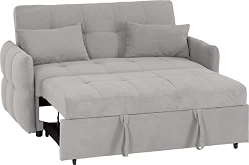 Image of Seconique Chelsea Sofa Bed in Silver Grey Fabric