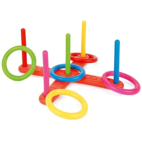 Image of Toyrific Quoits Set, Plastic Ring Toss Game for Kids, Outdoor Use