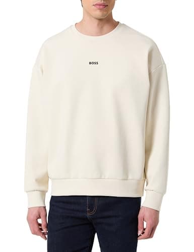 Image of BOSS Men's Stenson Sweatshirt, Open White, XXL