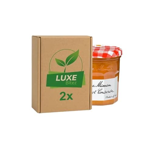 Image of Fruit Preserve Jam Jar – Apricot Conserve – 370g – Compatible with Bonne Maman By Luxe Bitez (Pack of 2)