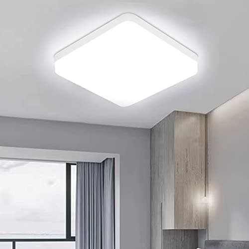 Image of Eyesgood Led Ceiling Light 36W Bathroom Lights Ceiling Square 6500K Daylight Modern White 3240LM Bright IP44 Waterproof Flush Mounted Lighting Fixture for Bedroom Living Room Kitchen Ultra Thin