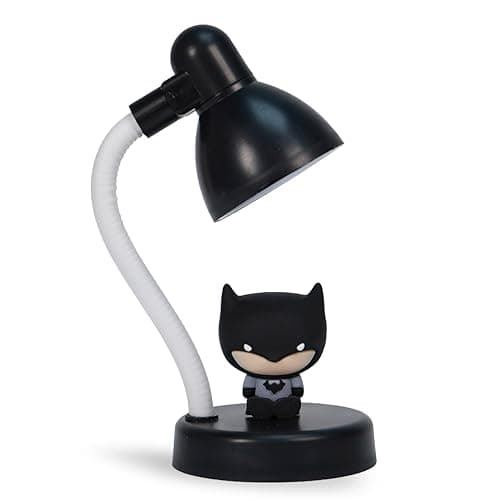 Image of DC Comics Batman Colour Changing Mini Lamp | Official Merchandise | USB Rechargeable Character Light with Twistable Figurine | Adjustable Neck Desk Lamp Style | Pop Culture Novelty Light for Fans