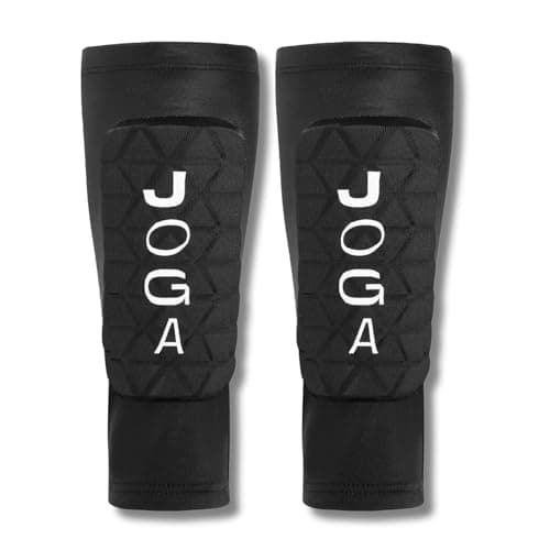 Image of JOGA Shin Pad Sleeves| Ultra-Lightweight Football Shin Pads with Built-In Sleeve | Non Slip Shin Guards with Impact-Hardening Foam | Breathable Shin Pad Sock for Training & Matches