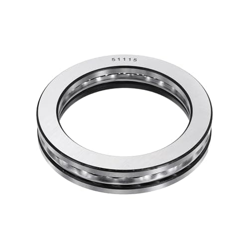 Image of sourcing map Thrust Ball Bearings, 75mm Bore 100mm OD 19mm Thick 51115 Single Row Roller, Chrome Steel Axial Ball Bearing, ABEC5