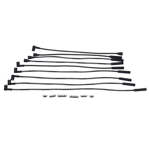 Image of 8mm Black HT Leads Ignition Wires Cables Kit Fits For Rover V8 Double Silicon leads