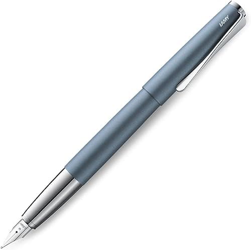 Image of Lamy 1234853 Studio Fountain Pen 66 - Timeless Fountain Pen in Glacier Colour Made of Rustproof Stainless Steel and Propeller-Shaped Clip - Nib Size EF