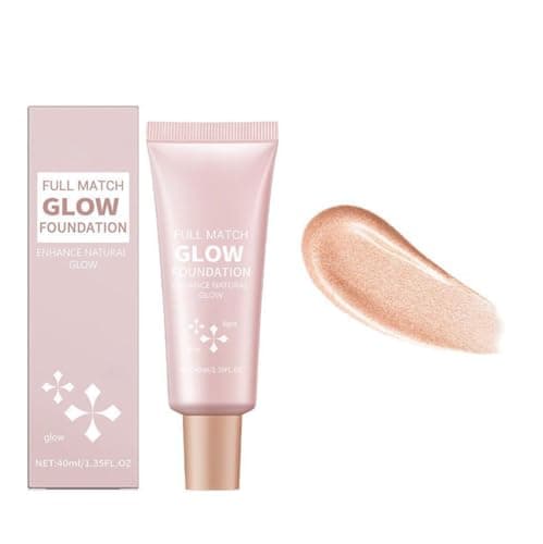 Image of Full Coverage Glow Foundation, Lightweight Shimmer & Natural Radiance for Face & Body,Medium to Full Buildable Coverage for Flawless Glowing Skin,40ml