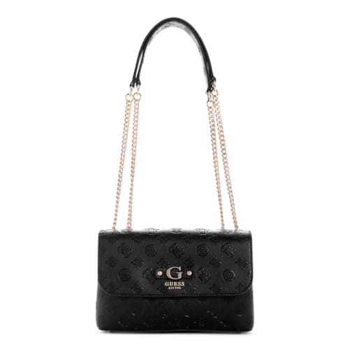 Image of GUESS DITA Convertible Crossbody Flap, Black Logo, One Size, Dita Convertible Crossbody Flap