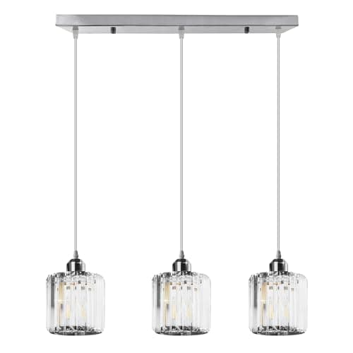Image of LEDSone Modern 3 Head Chandelier Crystals Ceiling Lighting Fixtures Hanging Gold Pendant Light Semi Flush Mount Fitting for Living Rooms, Kitchen, Hallway, Bar
